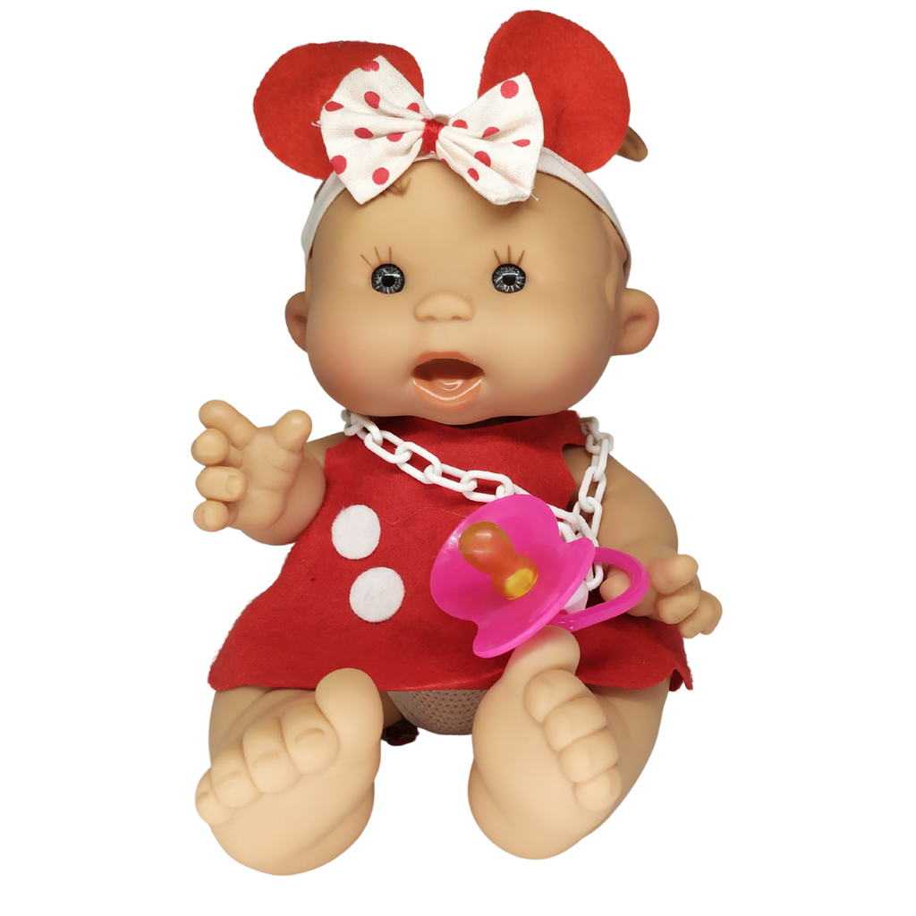 Olivia - red plush dress and headband with ears