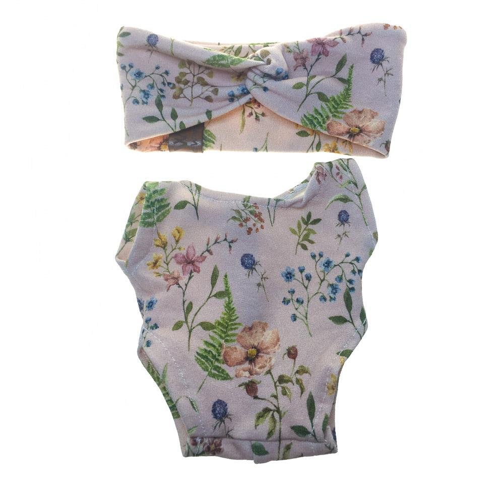 Pepotine's 21cm Floral Swimsuit and a Band - Pepotes.com