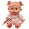 Pepotes Rose - Hair Up In Two Ponytails, Light Pink Dress With Flowers, Blinking Eyes